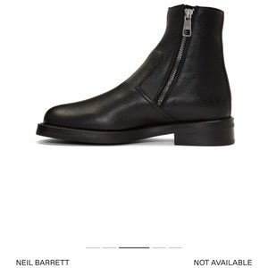 Neil Barrett Black Short Biker Boots